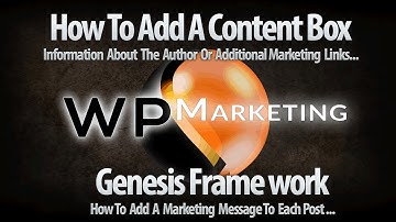 How To Add  A Content Box To Genesis Framework