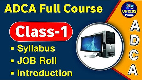 Class -1 | ADCA Computer Course in Hindi Playlist | Computer Basic Knowledge in Hindi | Upciss Prime
