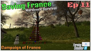 Hardcore Survival / Campaign of France / Ep 11 / Merry Christmas / FS22 / PS5 / RustyMoney