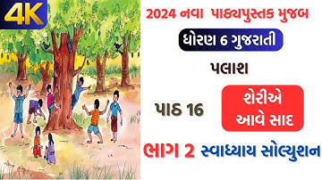 std 6 gujarati palash ch 16 dhoran 6 gujarati palash chapter 16 new book 2024 #palash #2024