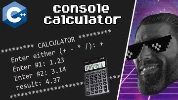 C++ console calculator program 🖩