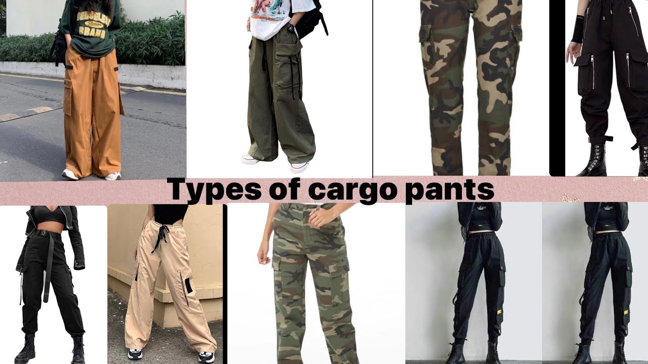 Different types of cargo pants for women with their names - YouTube