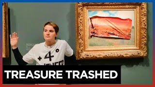 Activists deface Monet painting at museum in Paris Resimi