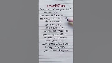 Thumbnail of Natasha Bedingfield - 'UNWRITTEN' Lyrics (REQUESTED) #lyrics #shorts #shortsfeed #youtubeshorts