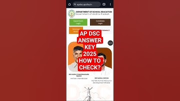 AP DSC Answer key 2025 || How to check AP DSC Answer Key 2025 #apdscanswerkey2025