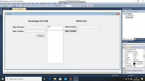 Perulangan Struktur Do Until - Loop dan Struktur While - End While