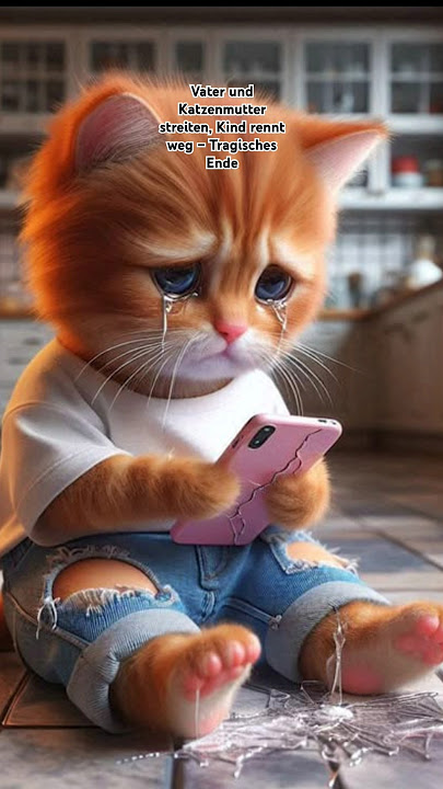 Vater und Katzenmutter streiten, Kind rennt weg – Tragisches Ende#cat #funny #katze #katzen