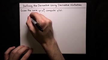 Defining the Derivative Using Derivative Notation