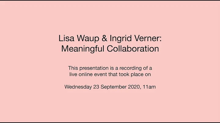 reVision: Lisa Waup and Ingrid Verner: Meaningful ...