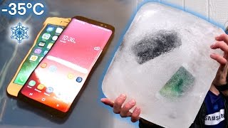Samsung Galaxy S8 Freeze Test vs iPhone 7  Can It Survive 35°C?
