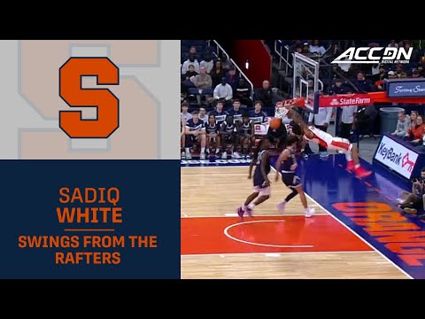 Syracuse's Sadiq White Jr. Swings From The Rafters