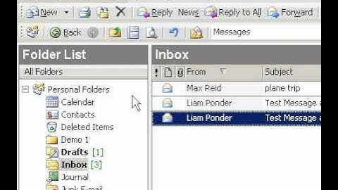 Microsoft Office Outlook 2003 Move a folder