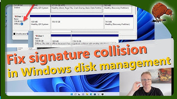 Windows: disk offline with signature collision in disk management