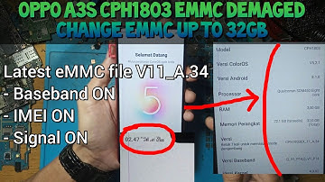 Oppo A3s CPH1803 eMMC Demaged | Change eMMC Up 32gb | Fix Signal On by New CPU @mobilecareid