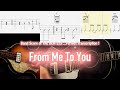 Score / TAB : From Me To You - The Beatles - guitar, bass, drums, harmonica