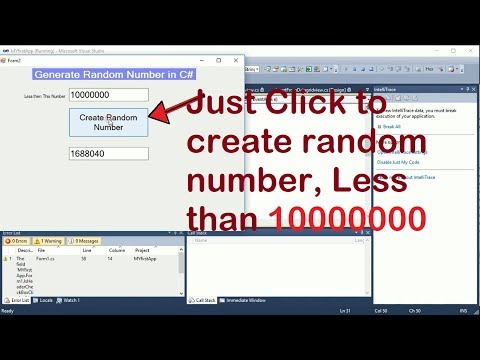 c# Tutorial 9. how to generate random numbers in c# windows form. Swift Learn