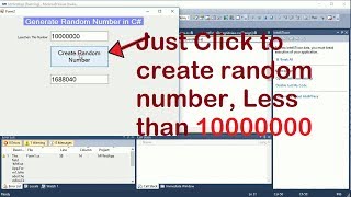 c# Tutorial 9. how to generate random numbers in c# windows form. Swift Learn