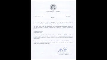 CU result notice 2024 ll CU result notice ll CU 6th semester result published ll 4th semester result