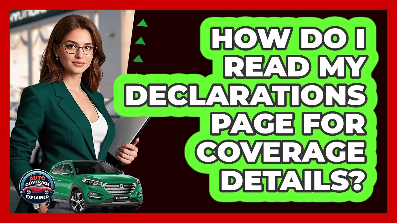 How Do I Read My Declarations Page For Coverage Details? - Auto Coverage Explained