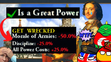 EU4, but Great Powers are absolutely DESTROYED - AI Only Timelapse