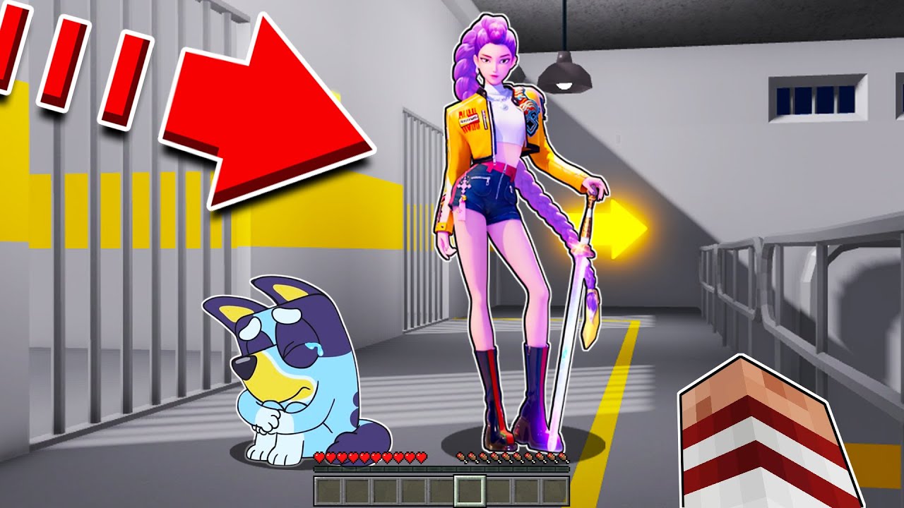 ESCAPAMOS DE LA PRISIÓN DE RUMI DE Las guerreras K-pop CON BLUEY