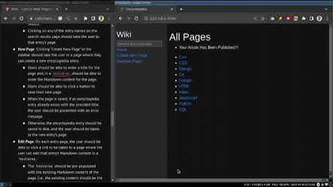 Project Wiki - Demo Video