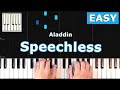 Aladdin - Speechless - Piano Tutorial Easy