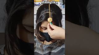 How To Set Maangtikka/Bindea/Matha Patti Properly That Every Girl Should Know| viralvideo shorts