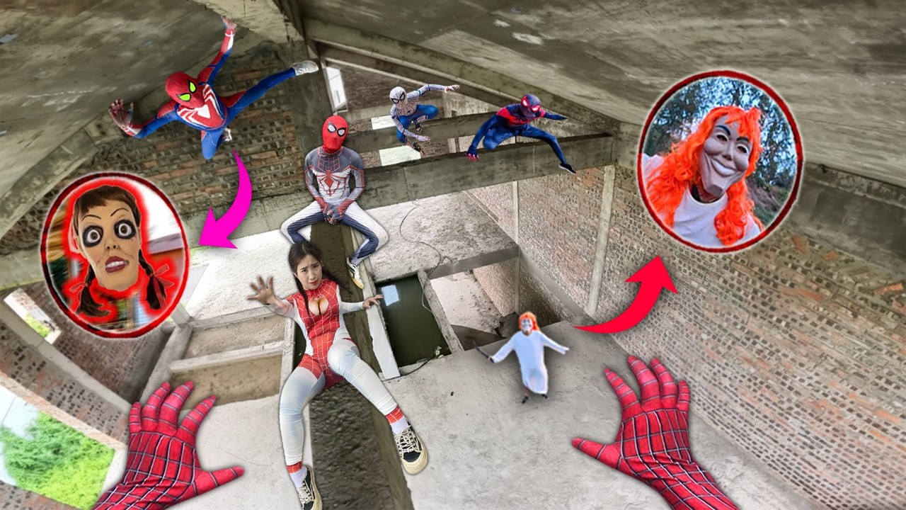 7 SPIDERMAN Vs SMILING WOMAN REAL LIFE ESCAPE 326.0 (Horror Parkour Pov Short) | Epic POV