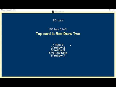 Uno card game python