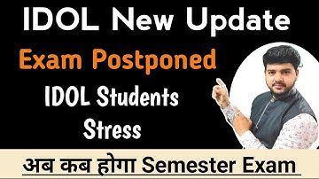 IDOL Examination Postponed latest Update|New Exam Date |Mumbai University
