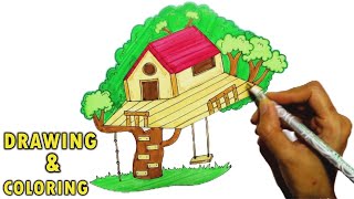 Learn how to draw and color tree house with very easy method. a step
by drawing for everyone. we have tried make it everyone t...