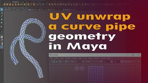 An interesting way for UV unwrapping a curve pipe geometry in Maya