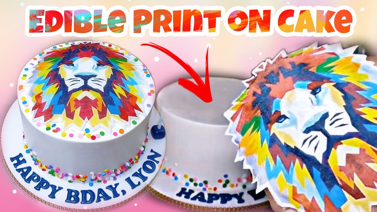 How To Put Edible Print Design On Cake Mommy Khai TV YouTube