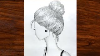 How to Sketch side face of a Girl | Easy Drawing of a Woman Face from side view