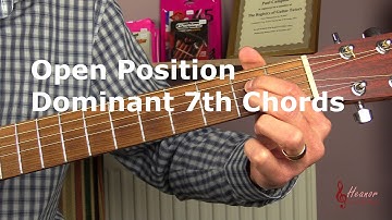 Guitar Chords - How to play the Open Position Dominant 7th Chords