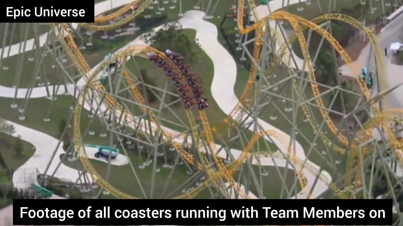 Aerial Footage of All Coasters Running With Team Members On / Epic ...