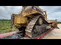 Peterbilt 389 deliving a CAT D8R to Ring Power