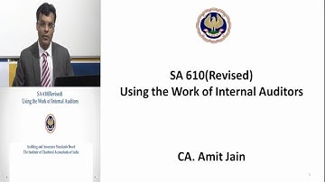 SA 610(R) Part 1 - Awareness among the CA Members about Auditing Standards (By CA Amit Jain)