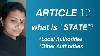 Article 12 Of Indian Consution, What Is A State? .Law Lectures Malayalam. Definition Of State.