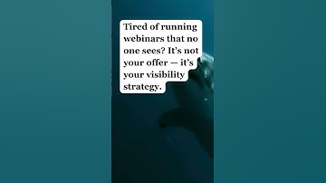 Tired of running webinars that no one sees It’s not your offer — it’s your visibility strategy.