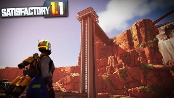 Building a MASSIVE Tower in the Desert in SATISFACTORY 1.1!