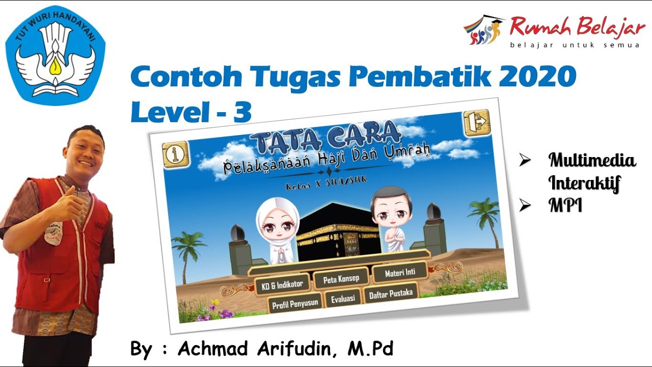 Contoh Tugas Pembatik Level 3 2020 [Multimedia Interaktif]