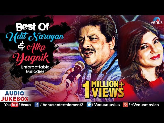 Best Of Udit Narayan u0026 Alka Yagnik | Evergreen Unforgettable Melodies | JUKEBOX |90's Romantic Songs class=