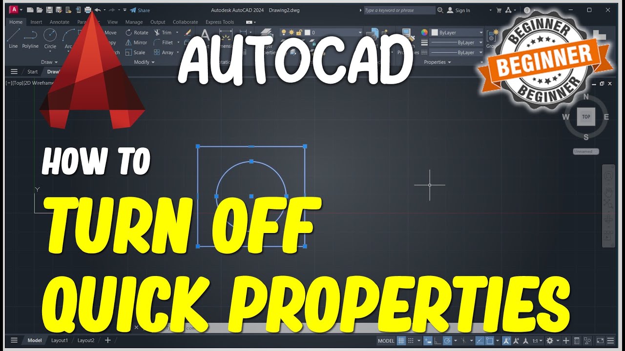 AutoCAD How To Turn Off Quick Properties YouTube