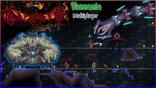 Beating Pre-Hardmode from Crabulon to Wall of Flesh! | Terraria Calamity Multiplayer Co-Op Part 2