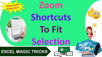Zoom Shortcuts to Fit Selection - #exceltricks #exceltutorial