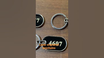 Laser engraving on metal keychains