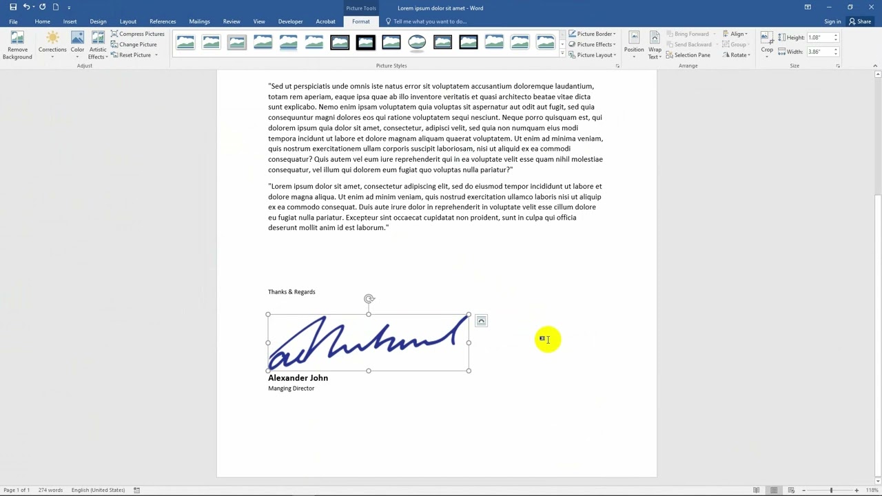 How To Add Signature In MS Word Documents YouTube How To Add Signature In MS Word Documents YouTube