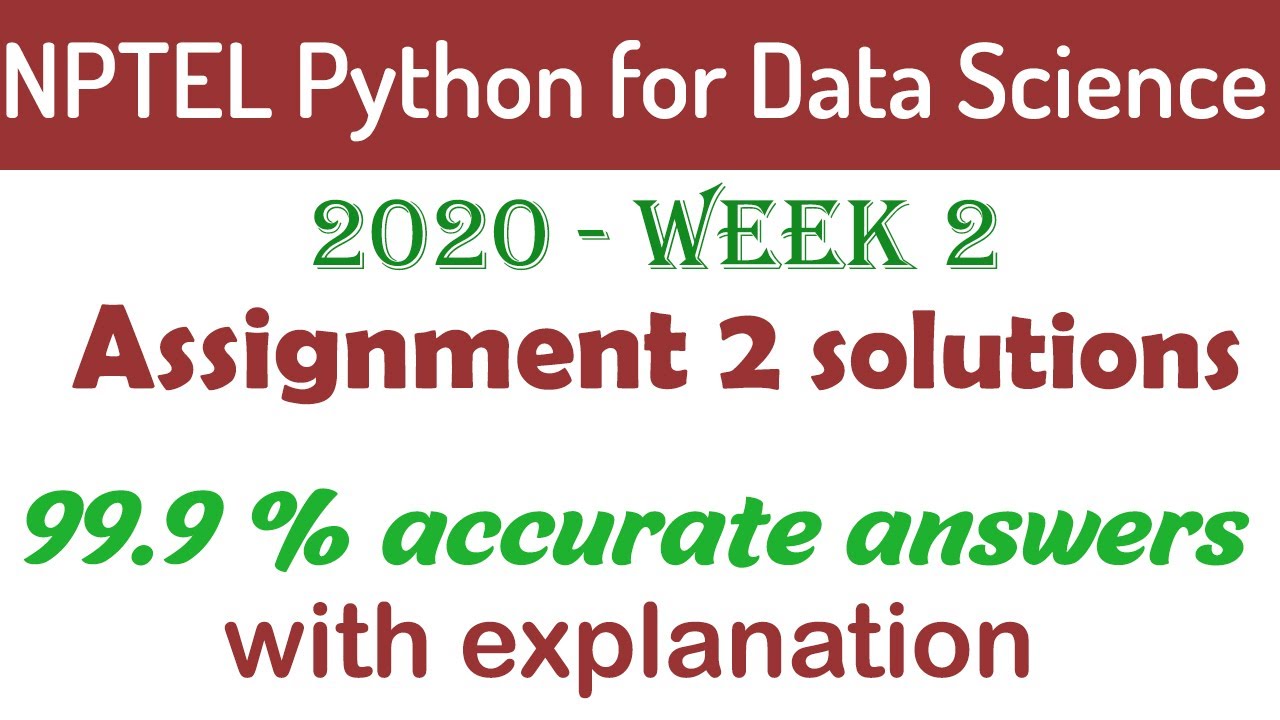 python for data science nptel assignment solutions